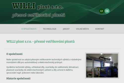 Nov&yacute; web WILLI Plast s.r.o.