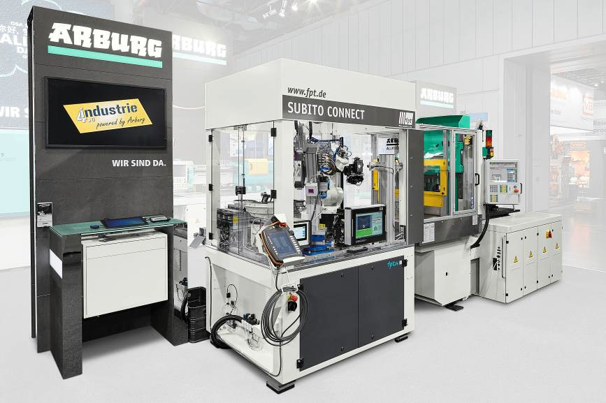Firma Arburg obdržela oceněn&iacute; 100 center pro Průmysl 4.0 v Badensko-W&uuml;rttembersku, protože lze s produkty t&eacute;to firmy realizovat flexibiln&iacute; s&eacute;riovou v&yacute;robu s velikost&iacute; v&yacute;robn&iacute; s&eacute;rie 1 kus.