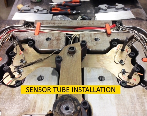 Obr. 6 - instalce nerezových sensorových trubiek